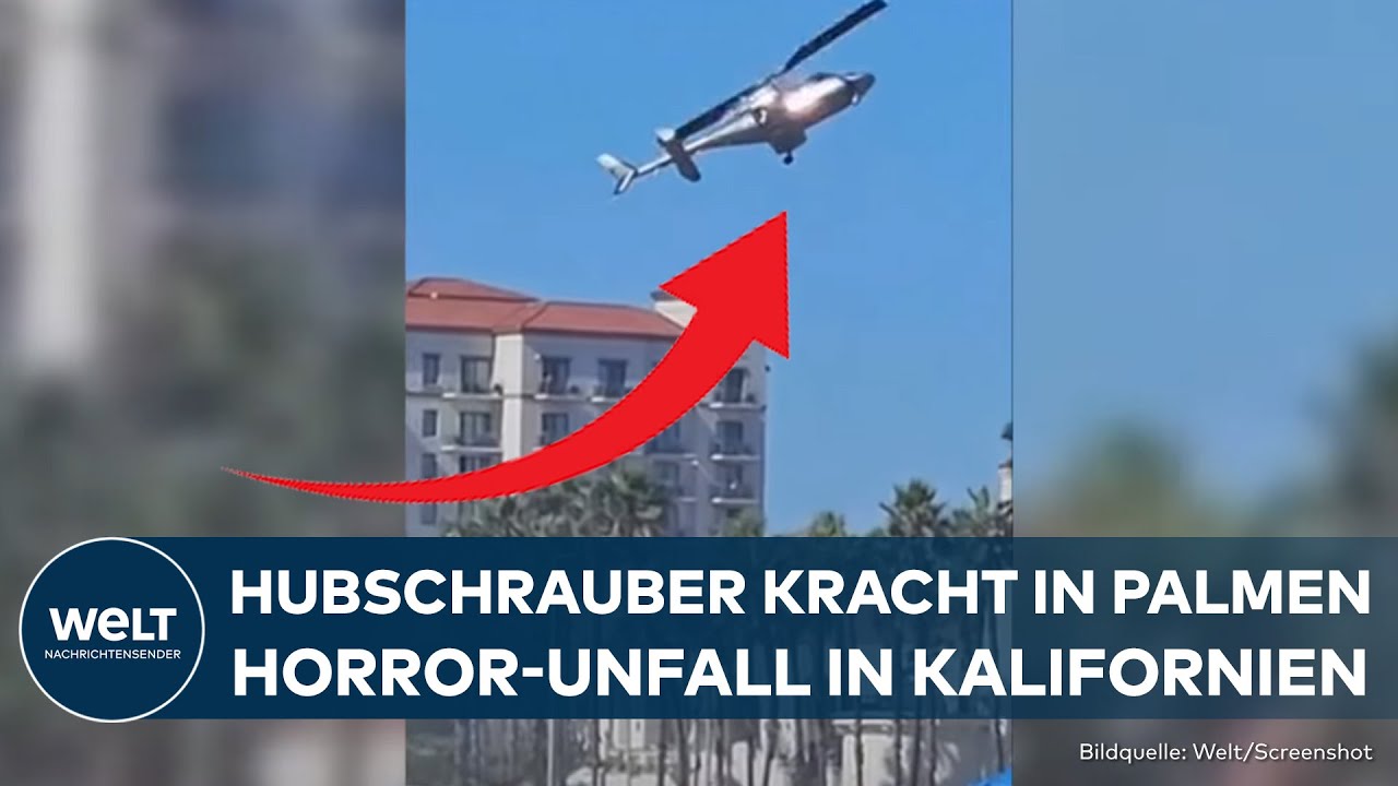KALIFORNIEN: Horror-Crash am Traumstrand! Hubschrauber stürzt nahe Huntington Beach ab