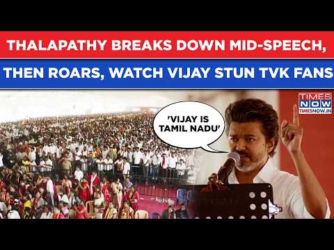Watch Vijay In Tears Mid-Speech, Then Roar In Thalapathy Style To Dare DMK Ahead Of Tamil Nadu Polls