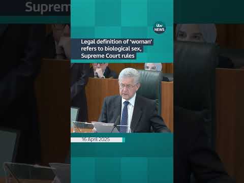 Legal definition of ‘woman’ refers to biological sex, Supreme Court rules | ITV News  #itvnews