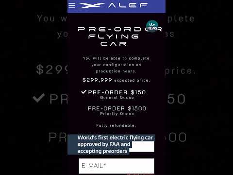 World’s first electric flying car approved by FAA and accepting preorders #itvnews #car #news