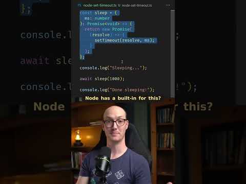 Node has a BUILT-IN sleep function...