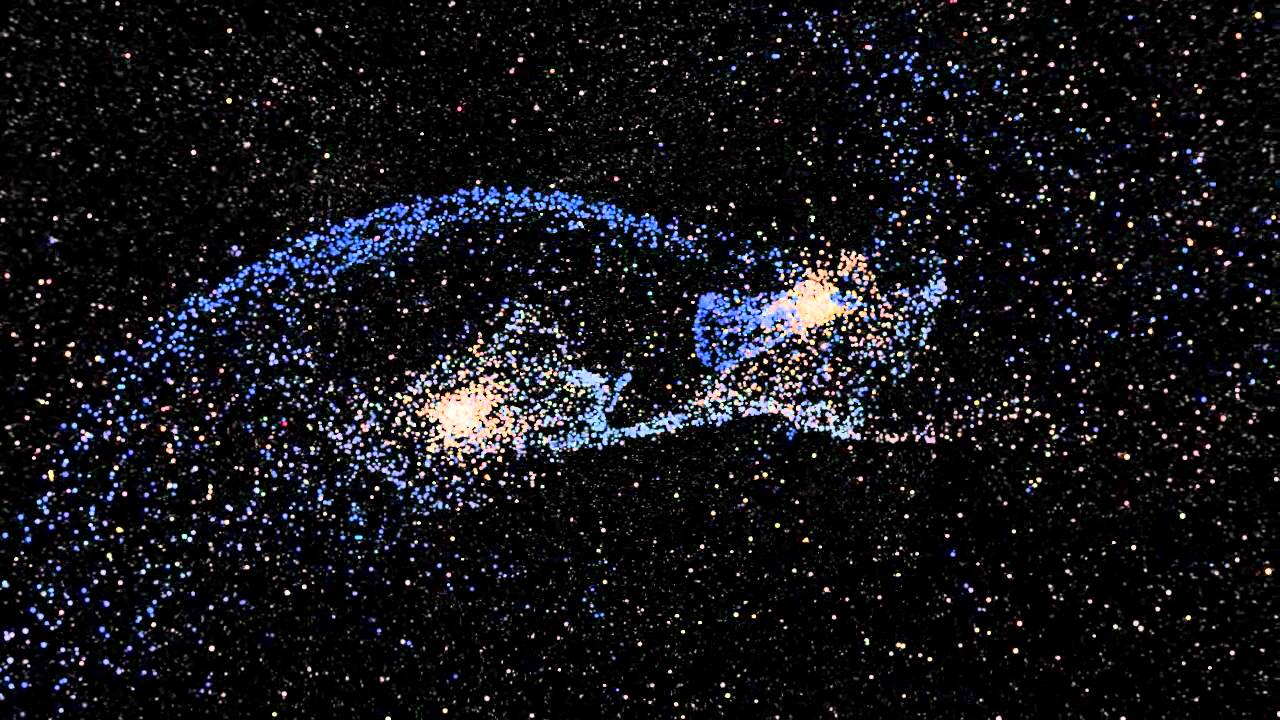 Milky Way And Andromeda Galaxy Collision Youtube