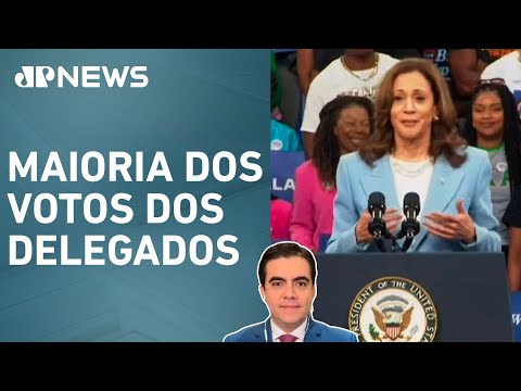 Democratas aprovam Kamala Harris como candidata do partido às eleições nos Estado Unidos