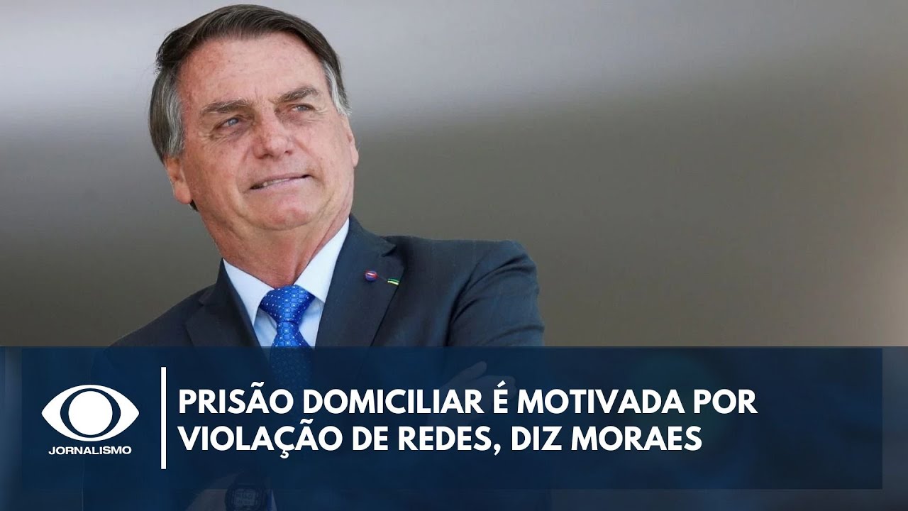 Prisão domiciliar de Bolsonaro é motivada por violação de redes sociais diz Moraes