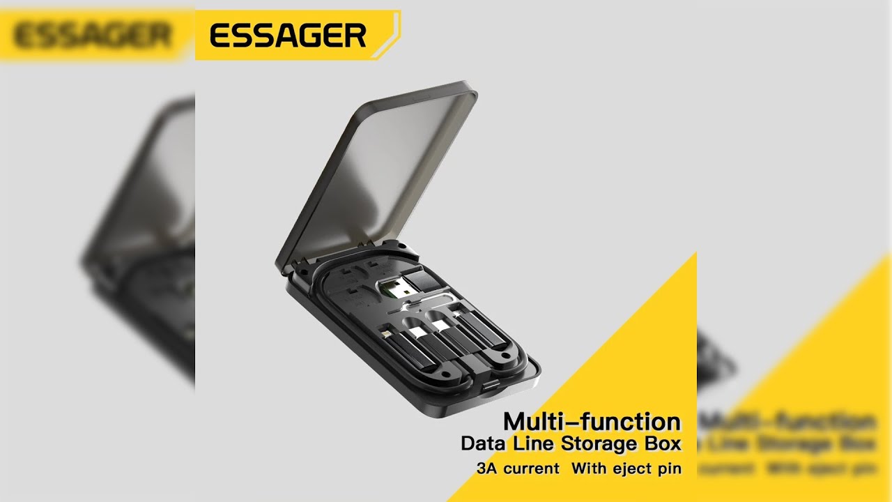 Pratinjau video produk ESSAGER Kotak Adapter Converter Multi-function Data Line Storage Box - ECJHZ-JH01-P