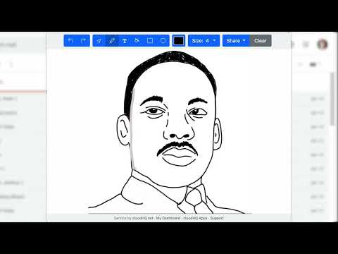 How to draw Dr Martin Luther King Jr for MLK Day of Service 2022 with Tiny Sketchbook by cloudHQ