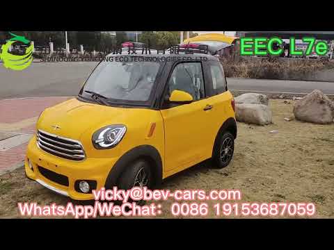 electric vehicle electric mini car 2 front seat EEC L7e approval and 80Kmph Max speed Yunlong Motors