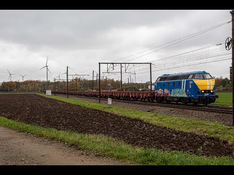 Treinen in Antwerpen Noord en Ekeren 22.11.2022 (Class 66, HLE 18, Infrabel)