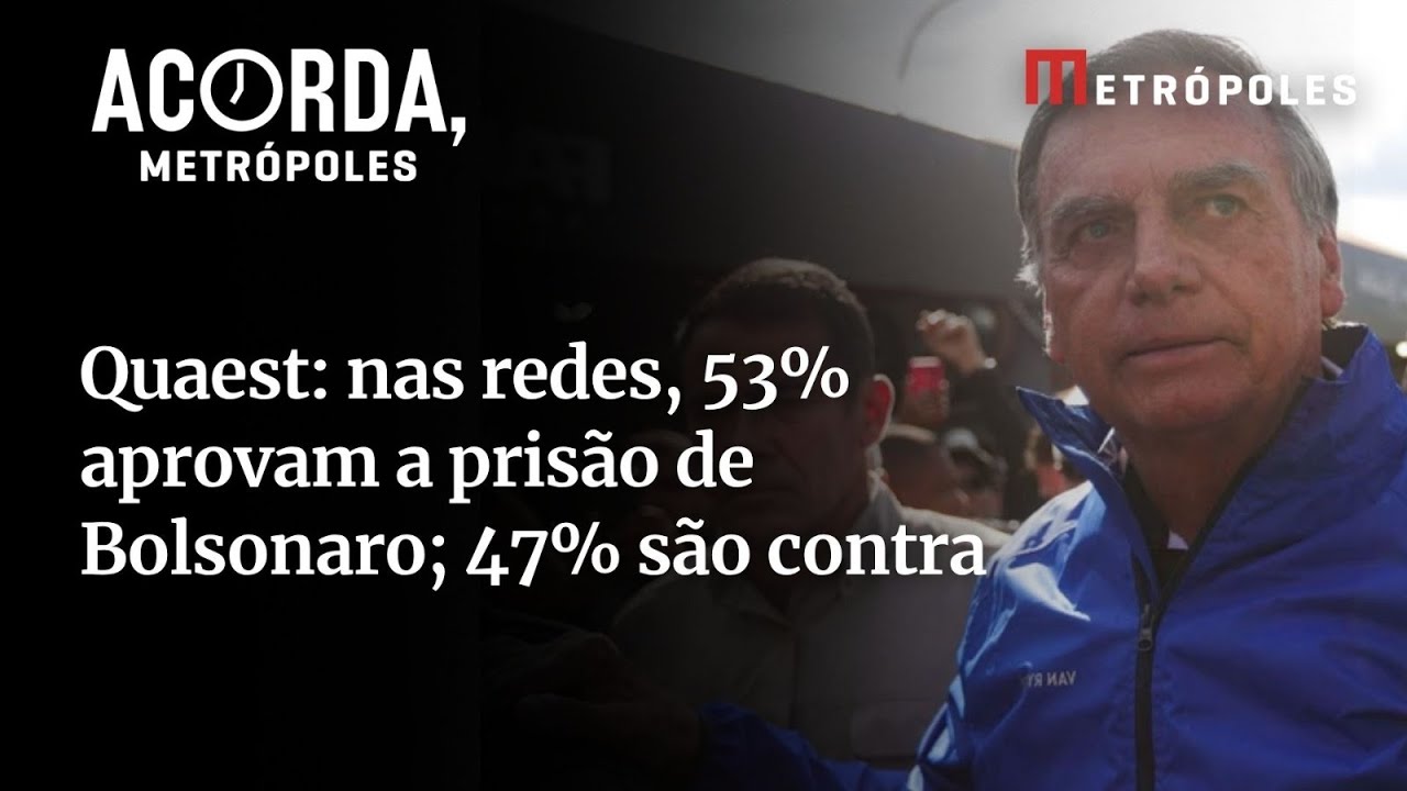 Nova pesquisa revela que 53 aprovam a prisão domiciliar de Bolsonaro