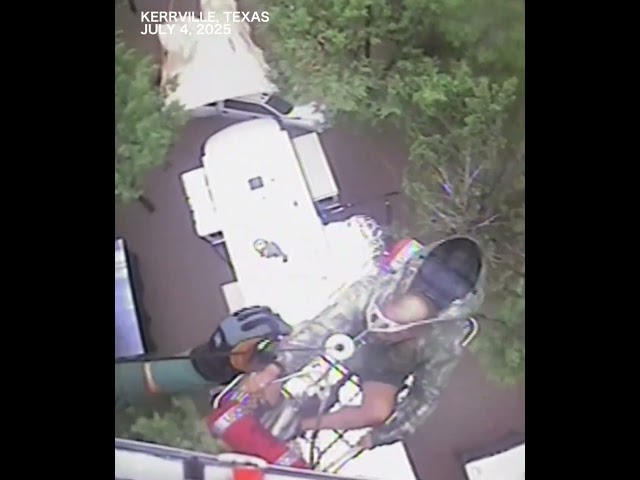 Coast Guard air lifts people to safety during flash flooding in Texas