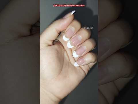 French Manicure after a long time #nailart #nailtrends #nailideas #nailblog #naildesigns #unhas