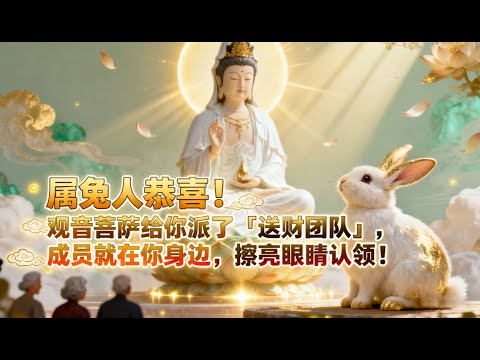 屬兔人恭喜！觀音菩薩給你派了「送財團隊」，成員就在你身邊，擦亮眼睛認領！