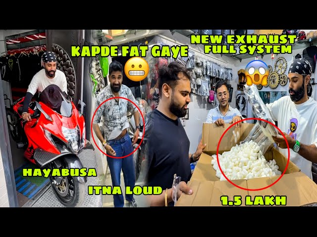 Hayabusa mai itna Loud Exhaust laga diya 😱 kapde fatt gaye 😬 sab dekh kar hairaan reh gaye 😳