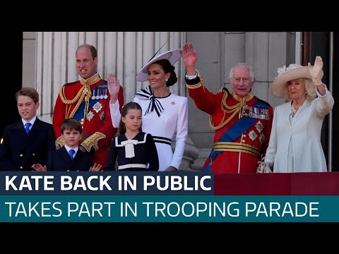 Kate makes first public appearance since cancer diagnosis at Trooping the Colour | ITV News