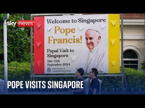 Watch live: Pope Francis arrives in Singapore and is greeted with welcome ceremony
