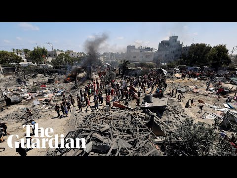 Footage shows aftermath of Israeli strikes on designated Gaza safe zone