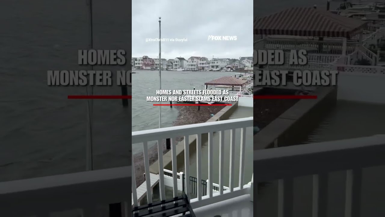 SEE IT: Flooding BATTERS NJ shore towns with water as far as the eye can see #shorts