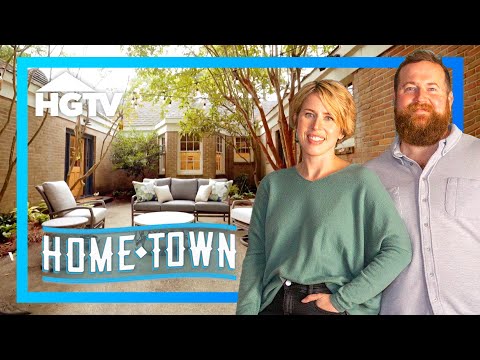 Charming Outdoor Living Room Courtyard in Historical Remodel | Hometown | HGTV
