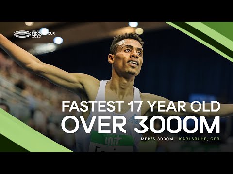 17 year old Fayisa 🇪🇹 wins his first ever indoor race in Karlsruhe | World Indoor Tour 2023