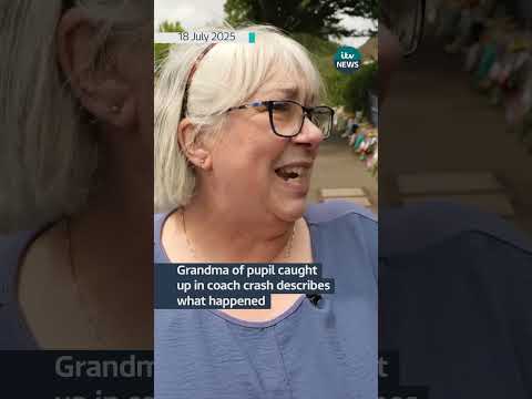 The grandma of a pupil caught up in the Somerset coach crash has described what happened | ITV News