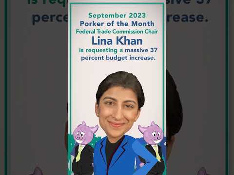 Citizens Against Government Waste Names FTC ChairLina Khan September
2023 Porker of the Month