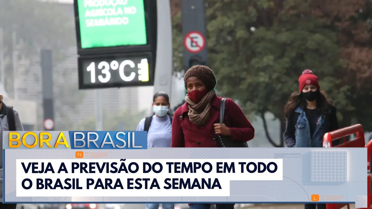 Veja como ficará o tempo esta semana no Brasil