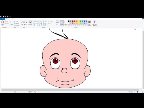 How to draw CARTOON Character RAJU in MS Paint | Chhota Bheem RAJU | आसानी से राजु का चित्र निकले