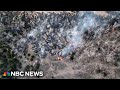Dramatic wildfire drone video shows scorched, smoldering Texas landscape