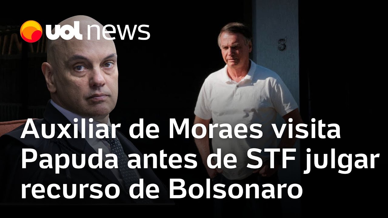 Moraes manda auxiliar visitar Papuda antes do STF julgar recursos de Bolsonaro e outros condenados