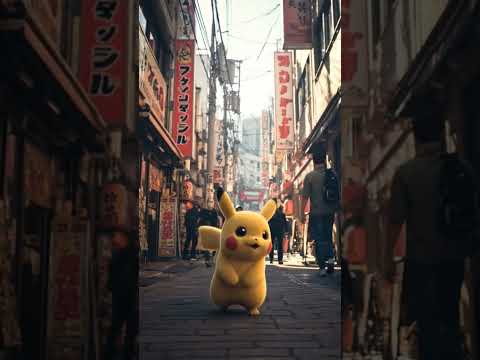 PIKACHU ANDANDO EM TOKYO #pikachu #tokyo