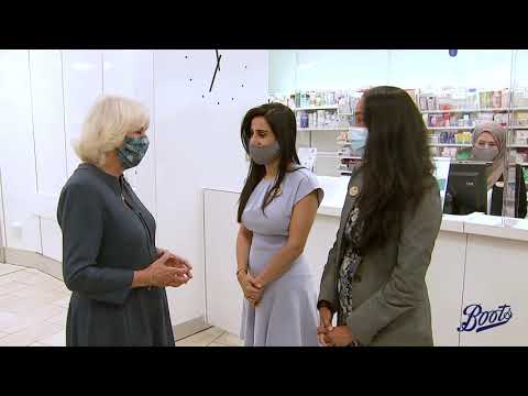 boots.com & Boots Promo Code video: HRH The Duchess of Cornwall visits Boots Piccadilly - 28 July 2020