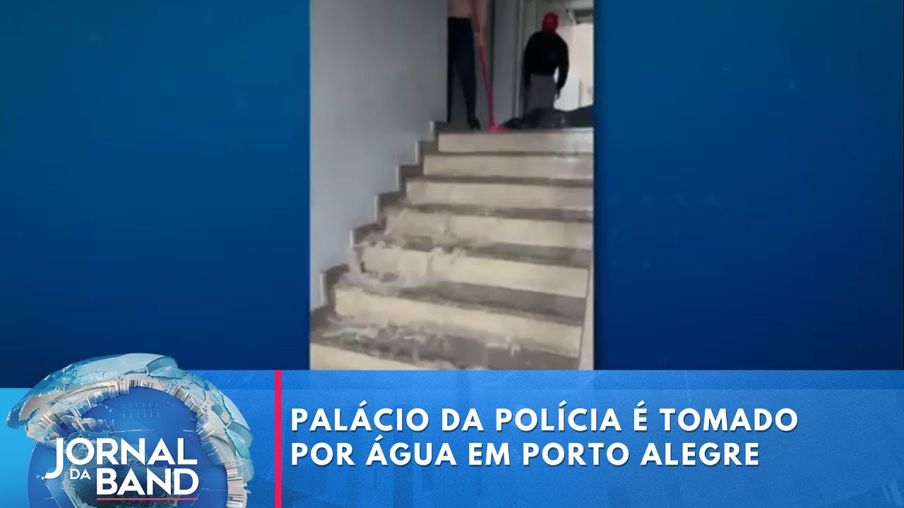 Palácio da Polícia é tomado por água em Porto Alegre | Jornal da Band