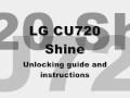 UNLOCK LG SHINE CU720 - How to Unlock LG cu720 by Unlock Code