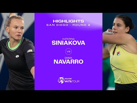 Katerina Siniakova vs. Emma Navarro | 2024 San Diego Second Round | WTA Match Highlights