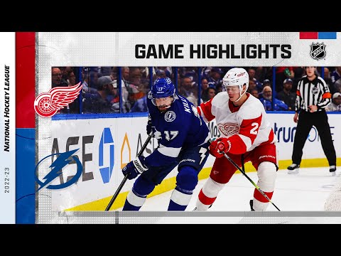 Red Wings @ Lightning 4/13 | NHL Highlights 2023