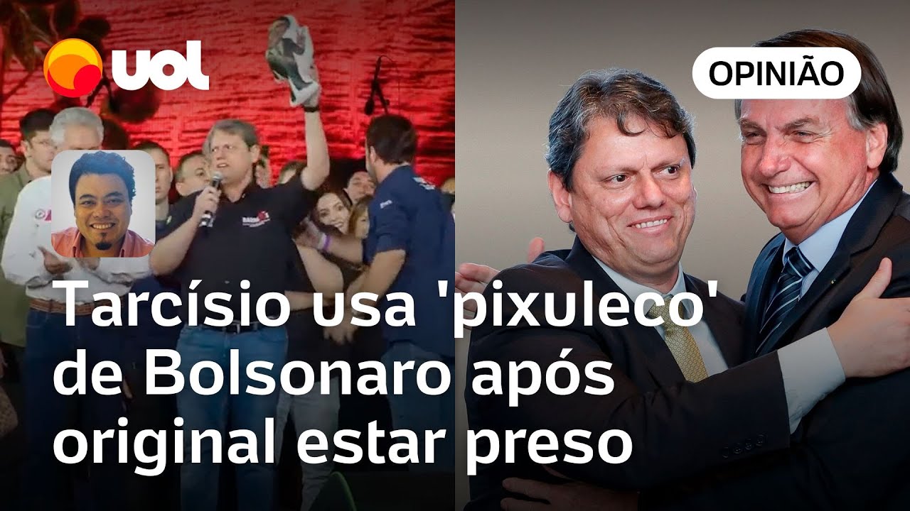 Tarcísio usa boneco de Jair Bolsonaro em SP após original estar preso e tóxico | Leonardo Sakamoto