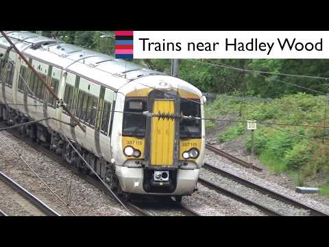 ECML Trains at Hadley Wood Footbridge