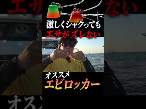 【一つテンヤ】【エサの付け方】激しくシャクってもエサがズレない！「エビロッカー」がオススメ！#ハヤブサ #釣り #一つテンヤ #船釣り