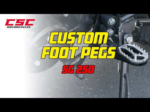 CSC SG250 Custom Foot Pegs Install