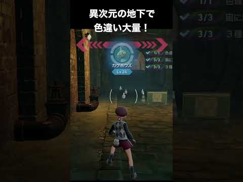 【ポケモンZA】色違いあるある!異次元の地下を探索した結果【DLC「M次元ラッシュ」】 #ポケモン #shorts