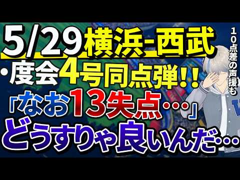 5月29日横浜-西武 試合レポ 度会同点弾も13失点…どうすりゃ良いんだ。完敗です【横浜敗北】【度会隆輝】【坂本裕哉】【蝦名達夫】【】【】【横浜DeNAベイスターズ】
