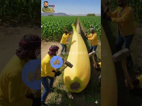 Rescue parrot from giant banana #shorts #animals #funny