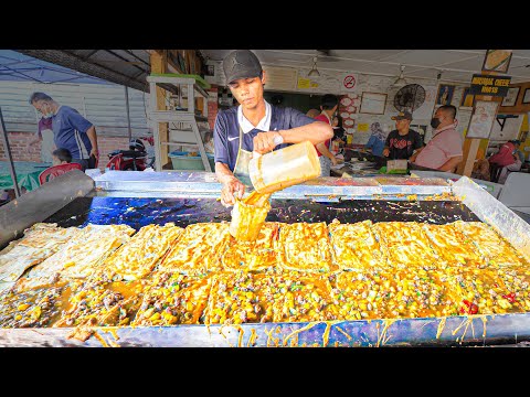 EXTREME Street Food in MALAYSIA!!! BIGGEST OMELETTE MASTER (100 Eggs) + BEST Street Food of Malaysia