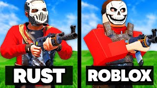 YouTube thumbnail for Memeio's video titled 'Rust in Roblox is Incredible'