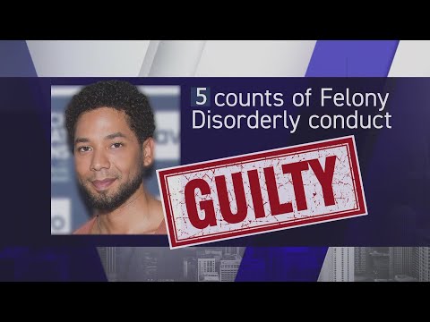 Jussie Smollett found guilty on 5 of 6 felony counts of disorderly conduct