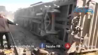 فيديو: مشاهد مُفزعة لحادث إصطدام القطار بين الفحص و بوعرادة -