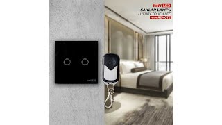 Pratinjau video produk TaffLED Saklar Lampu Luxury Touch LED with Remote 3 Gang - XJG-DH001