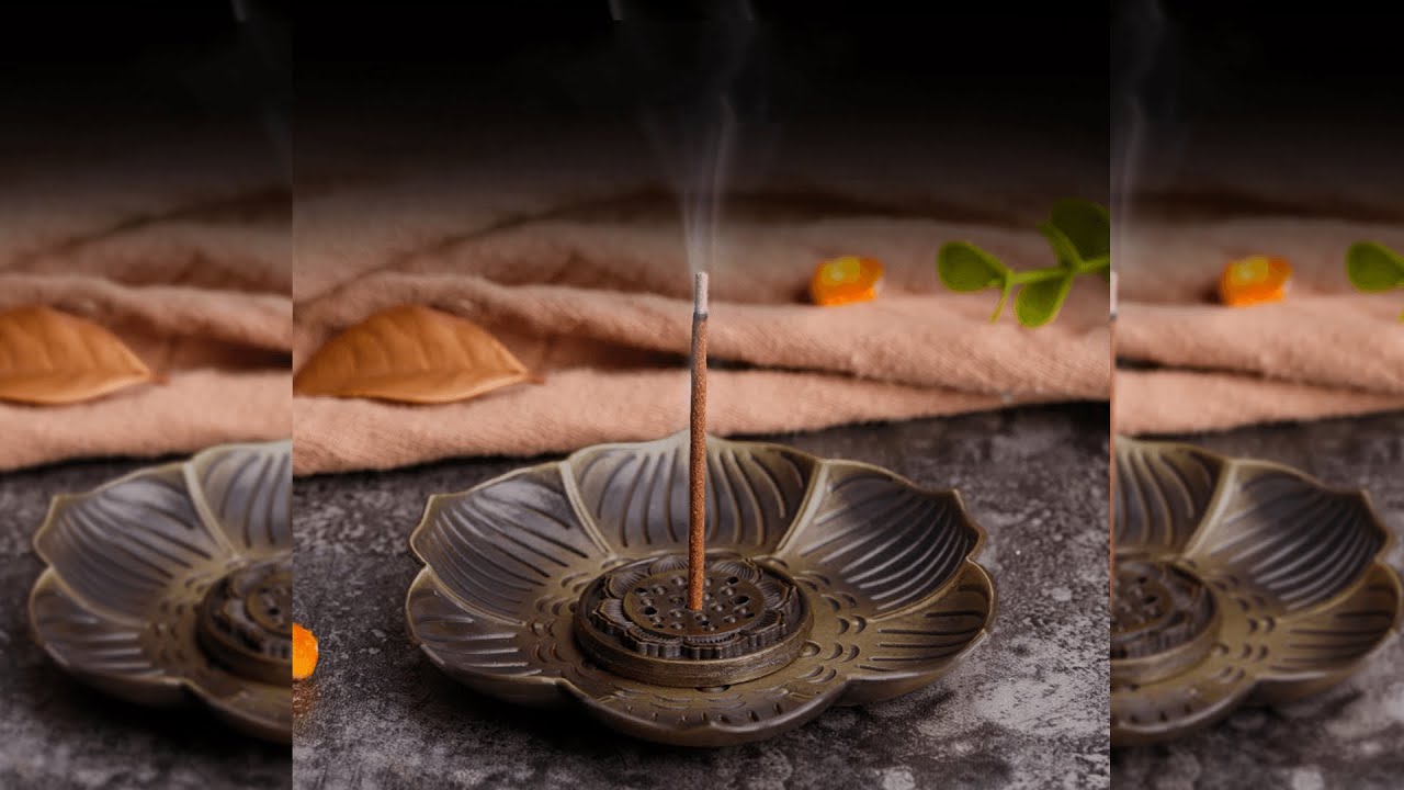 Pratinjau video produk TaffHOME Tempat Dupa Plum Petal Incense Holder 9 Holes Zinc Alloy - XJ-9B