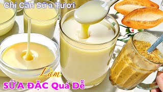 Tự Làm SỮA ĐẶC Tại Nhà Không Ngờ Dễ Mà Ngon Đến Vậy‼️ Để Được Rất Lâu- Homemade Condensed Milk