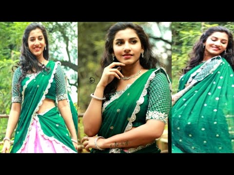 Anchor Vishnupriya throbs hearts with her traditional looks Anchor Vishnupriya throbs hearts with her traditional looks